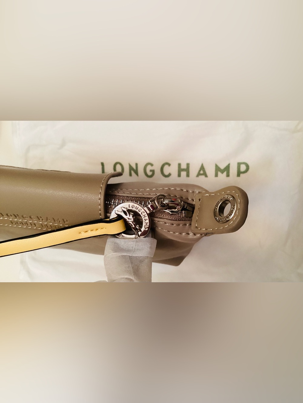 Longchamp small crossbody bag in beige taupe - Picture 5 of 8